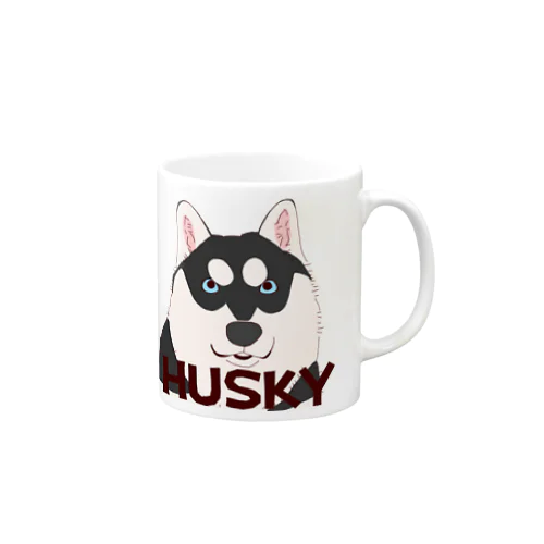 HUSKY 黒 マグカップ