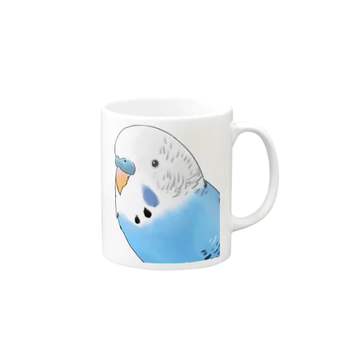 見つめるセキセイインコちゃん【まめるりはことり】 Mug