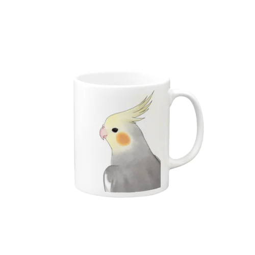 見つめるオカメインコちゃん【まめるりはことり】 Mug