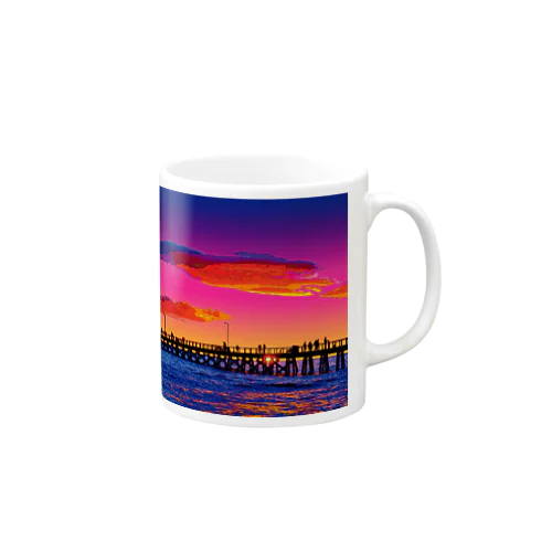 オーストラリア 夕暮れのヘンリービーチ桟橋 Mug