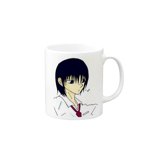 口笛を吹く李舞 Mug