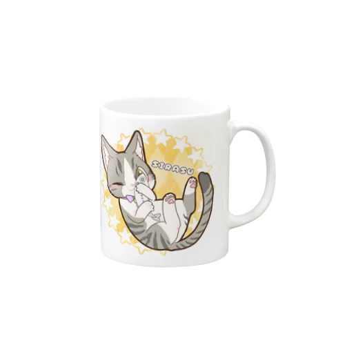 片目猫のしらすちゃん Mug