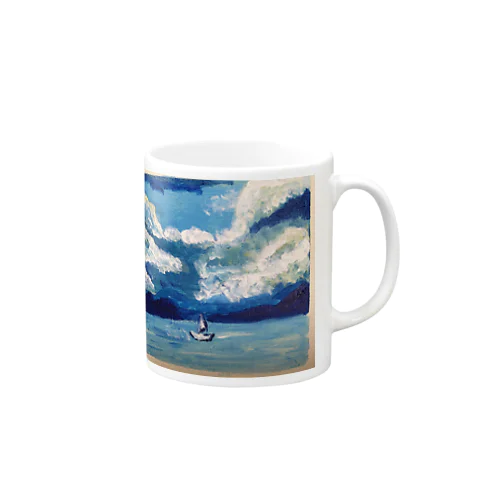 海辺に浮かぶ船 Mug