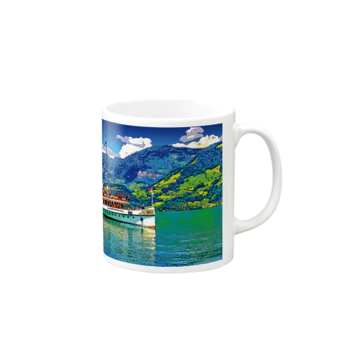 スイス ルツェルン湖の汽船 Mug