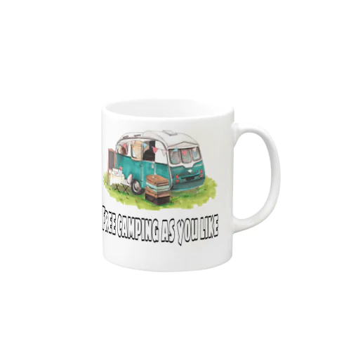 FREE CAMPING AS YOU LIKE マグカップ