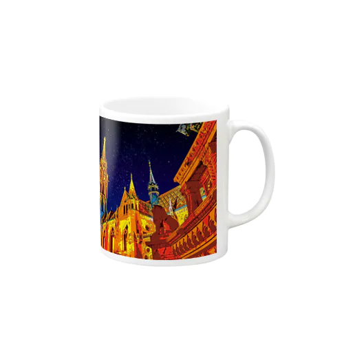 ハンガリー 夜のマーチャーシュ聖堂 Mug