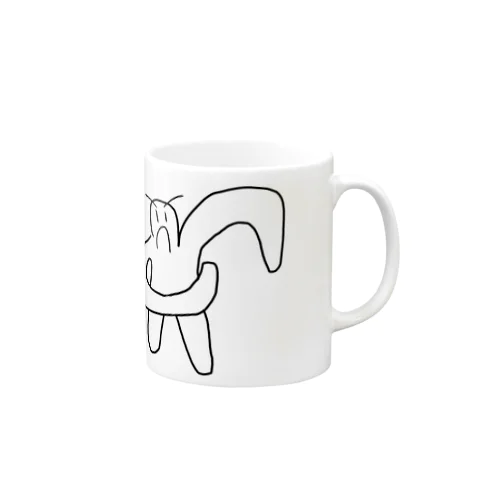 脇を気にする一般男性 Mug