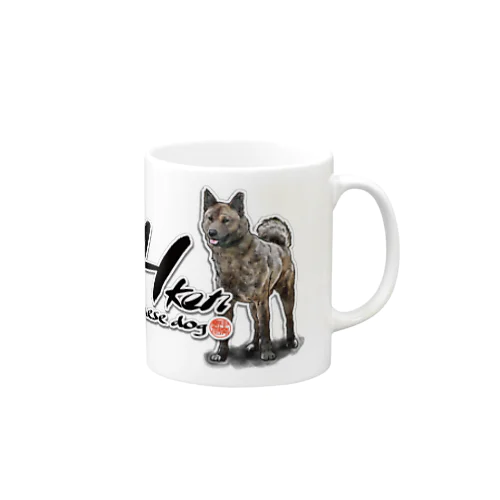 甲斐犬 イラストプリント Mug