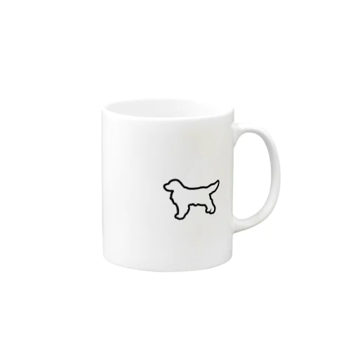 ゴールデンレトリバーのシンプルシルエット Mug