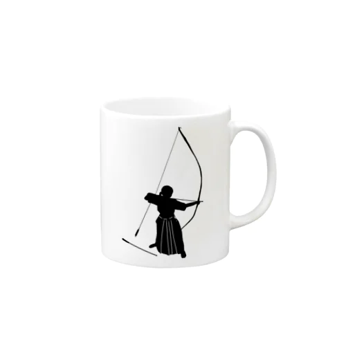 弓道シルエット「正射必中」 Mug