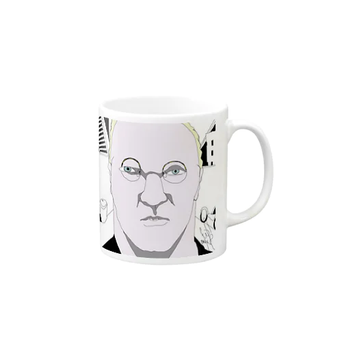 白人の中年紳士 Mug