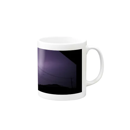 紫色の雷 Mug