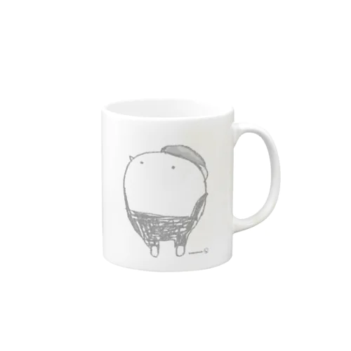 ひなずくマグカップ モノクロ Mug