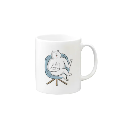 何かを熱弁する猫 Mug