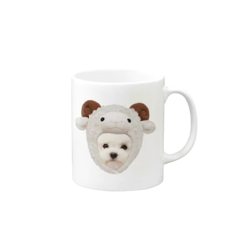 ひつじに憧れるビションフリーゼ Mug