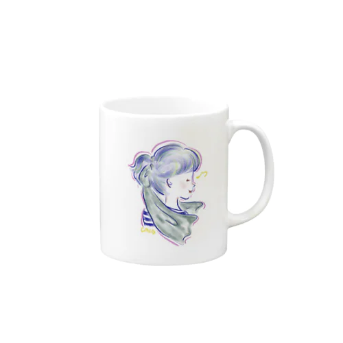 鼻唄を歌う女の子 Mug