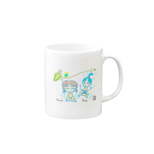 サラとシンシアとリウ Mug