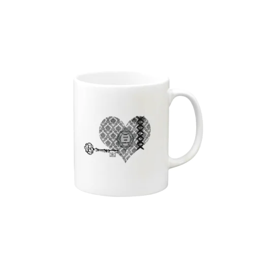 Keep Calm and Goth On♱『Key to my heart』♱黒ロリ ゴスロリ ゴシック ハート 鍵 Mug