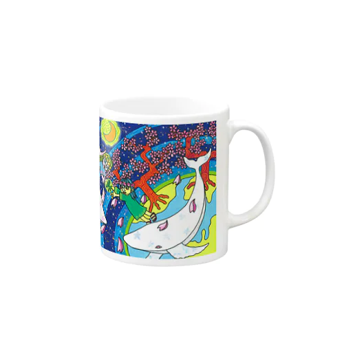 桜の女神と白いクジラ Mug