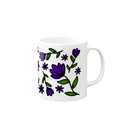 パープルフラワー ボタニカル Mug