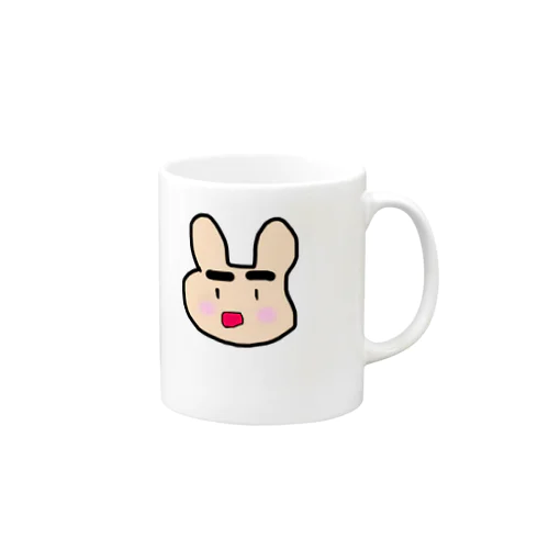 ゆるゆる太眉うさぎ Mug