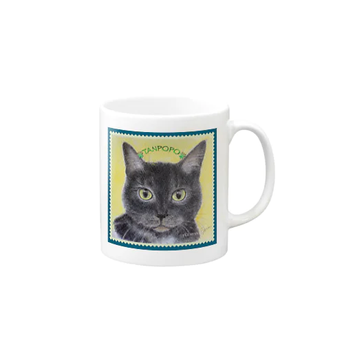 黒猫たんぽぽちゃんokao シリーズA Mug