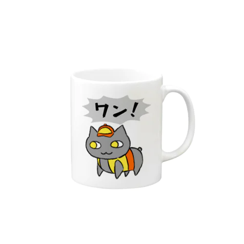 遠吠えマミ猫 Mug