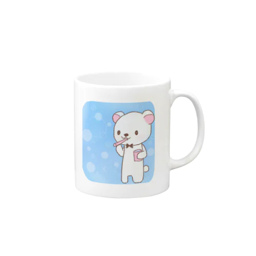 しろくまとしゃぼん玉 Mug