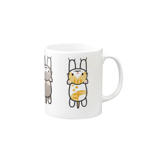 4匹の子猫応援 Mug