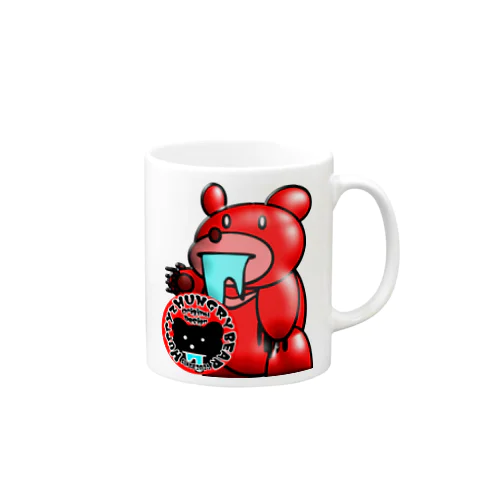 Hurryz HUNGRY BEAR レッドメタル風 Mug