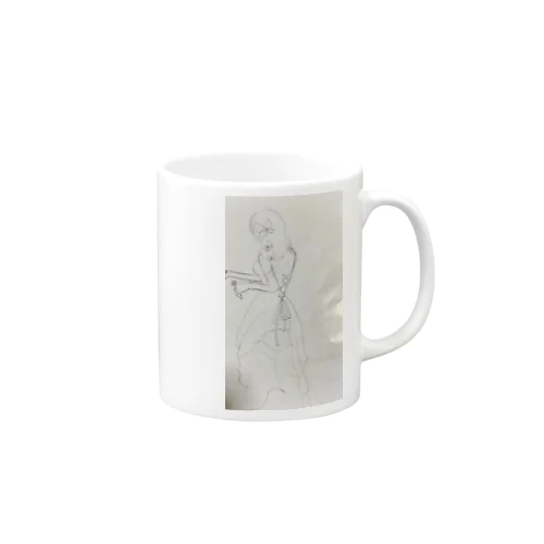 ドレス 、後ろ姿 Mug