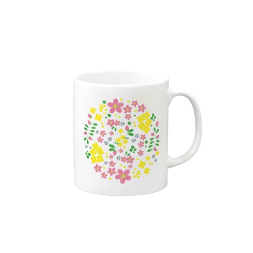 ピンクのお花畑 Mug