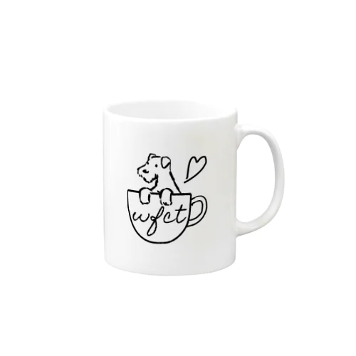 ワイヤーフォックステリア in カップ Mug