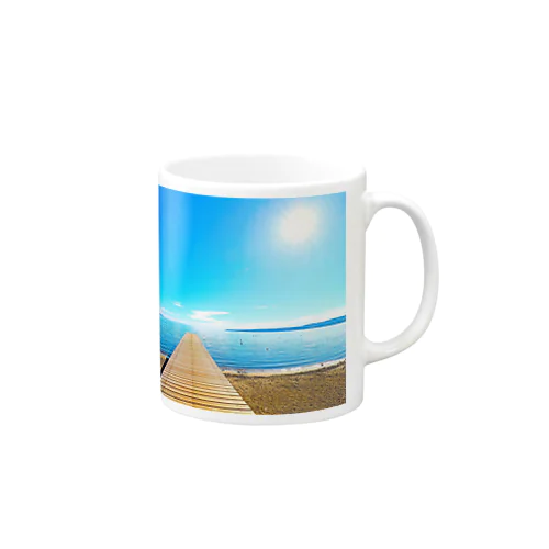 佐渡島・佐和田海岸の桟橋 Mug