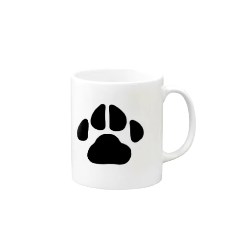 肉球（黒） Mug