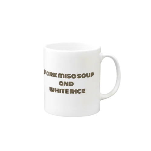 pork miso soup and white rice Mug