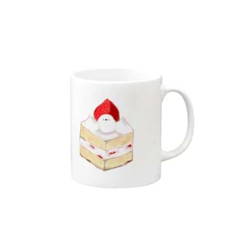 シマエナガ ショートケーキ たぶん Mug