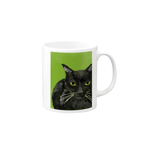 Kote the black cat マグカップ