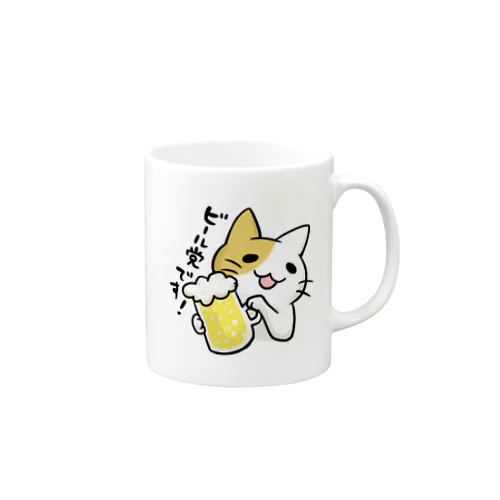 ギョーカイねこ「ビール党です！」 Mug