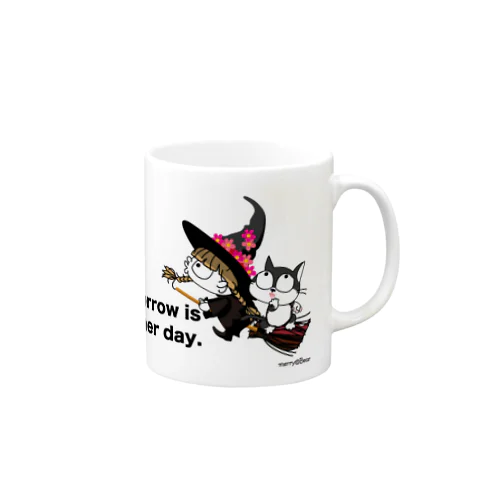 元気の出る魔女メリーのマグカップ 🐈 Mug