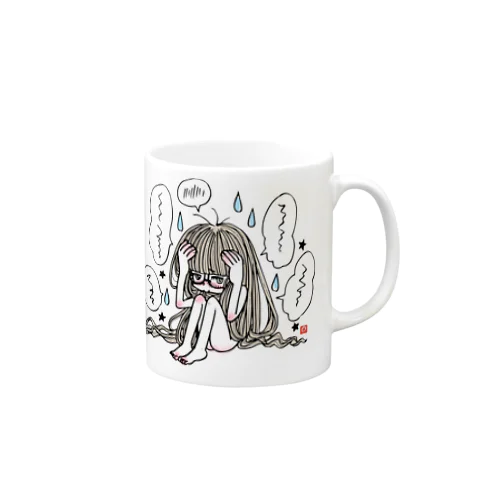 恥ずかしくて頭を抱える・ちゃん Mug