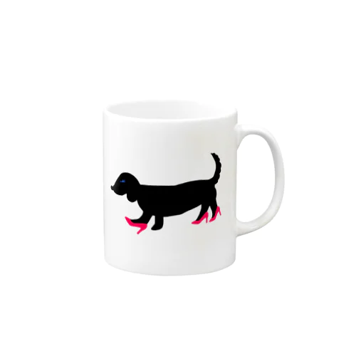 ハイヒールを履いた犬 Mug