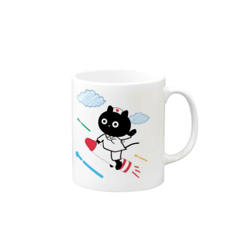 夢を叶えに向かうネコナース Mug