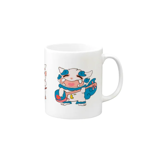 三線と三板がだいすきなシーサーたち Mug