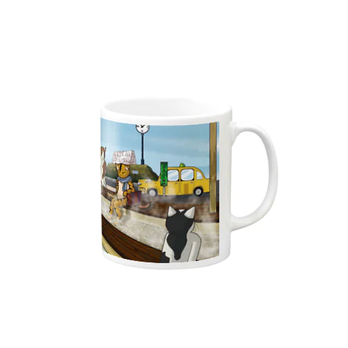 温泉街のネコ Mug