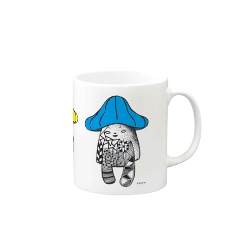 きのこまる（ピンク・黄色・青色） Mug