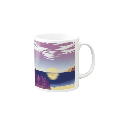 Shimoda_purple_bule_pinkplane  Mug