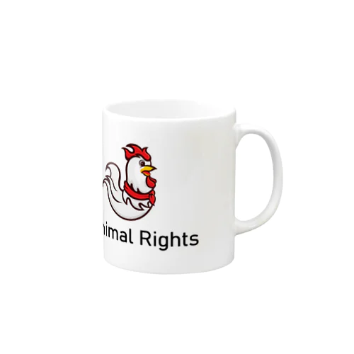 animal rights (鶏） マグカップ