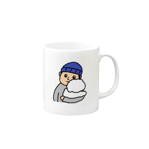 ふわふわんことまなぶくん【トイプードル】 Mug