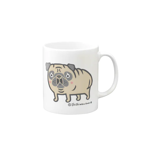 パグちゃん(シニア)マグカップ Mug